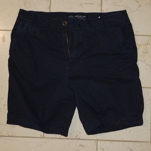 American Eagle Mens Navy Flat Front Shorts